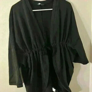 The north face cardigan black with tie size medium women’s